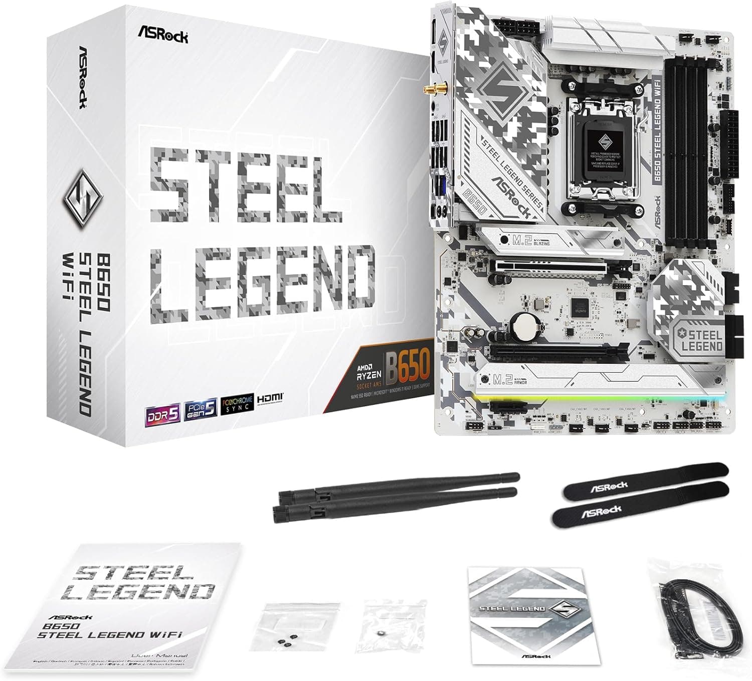 ASRock B650 Steel Legend WiFi ATXマザーボード MB6475