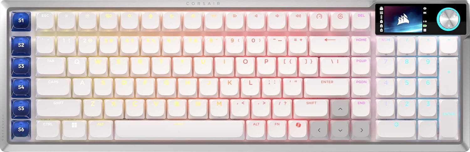 CORSAIR VANGUARD AIR 99 WIRELESS ロープロファイルオプティカルRGBゲーミングキーボード – ホワイト