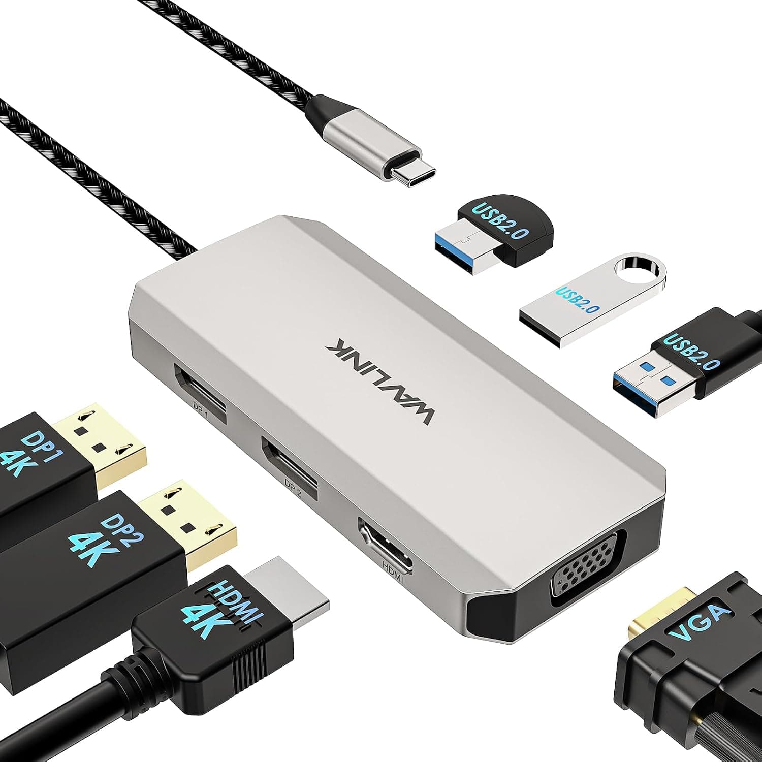 WAVLINK USB Cドック4kディスプレイ