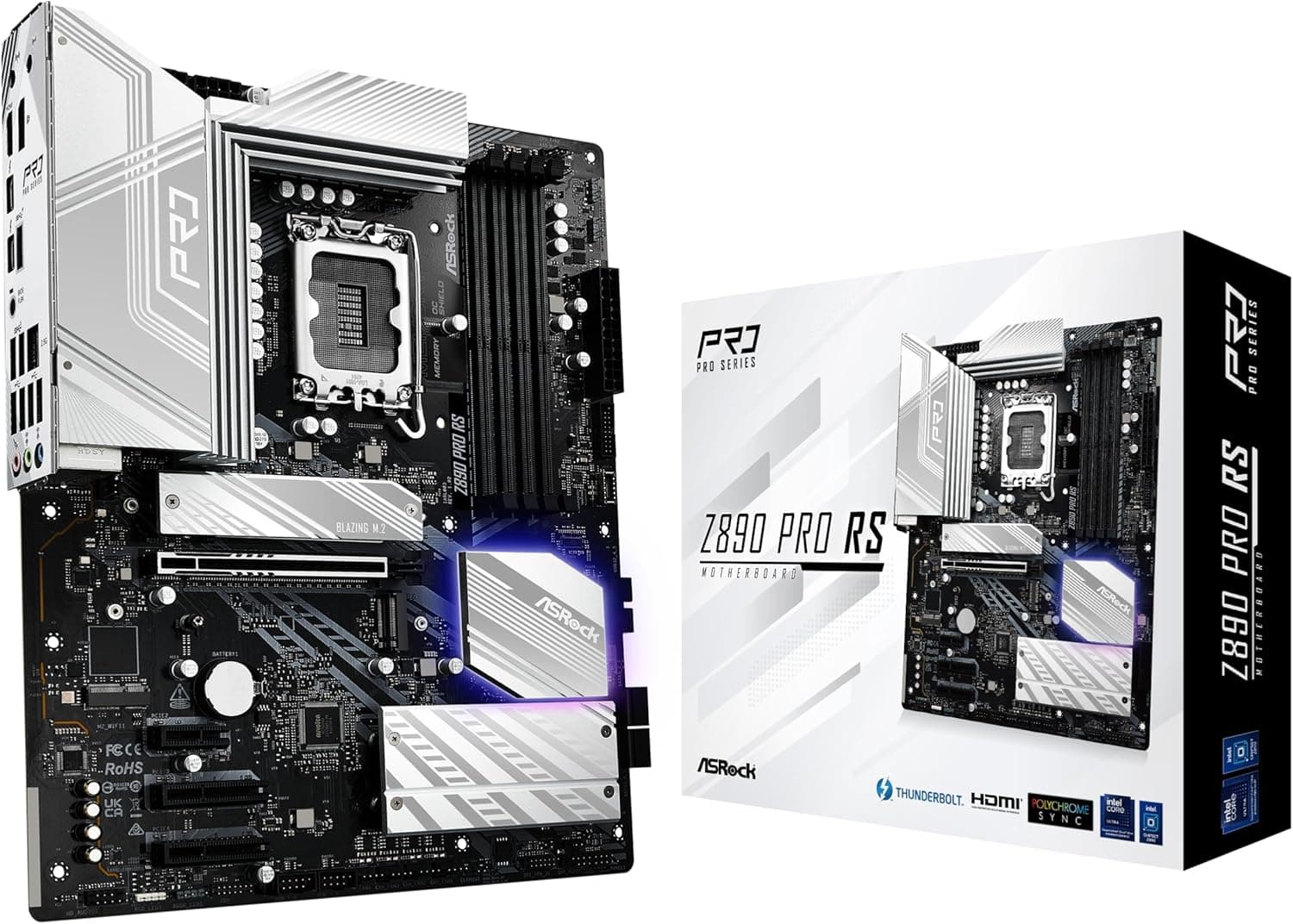 ASRock マザーボード Z890 Pro RS Intel CPU Core Ultra (LGA1851) 対応 Z890 チップセット DDR5 ATX マザーボード 【国内正規代理店品】