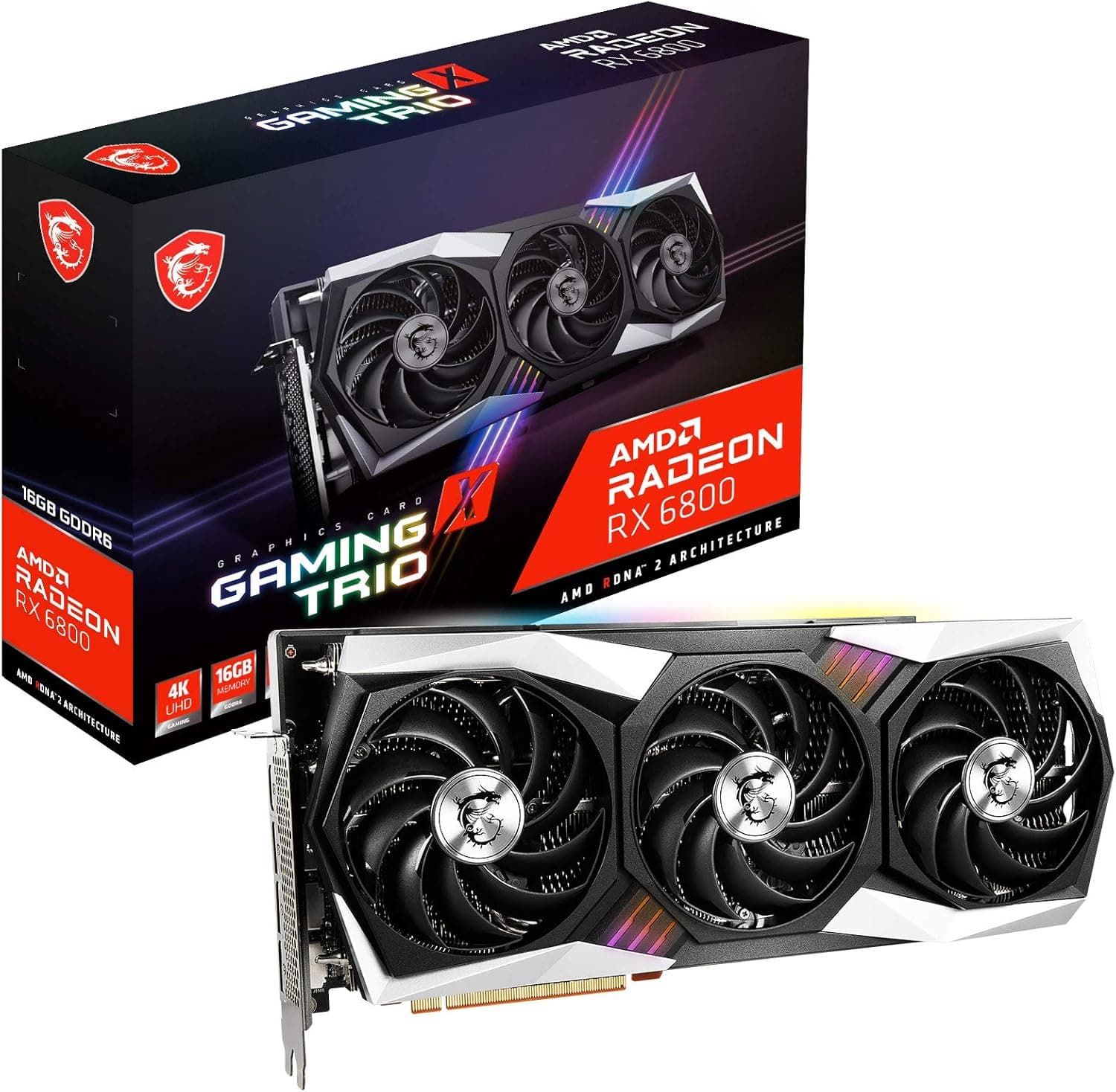 MSI Radeon RX 6800 GAMING X TRIO 16G グラフィックスボード VD7459