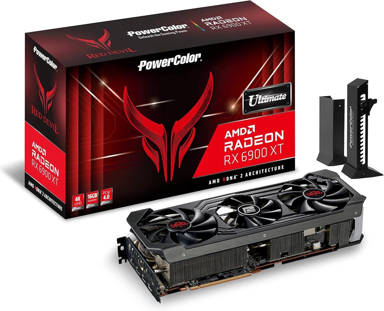 PowerColor Red Devil AMD Radeon RX 6900 XT Ultimate ゲーミンググラフィックスカード 16GB GDDR6メモリ付き AMD RDNA 2 HDMI 2.1搭載