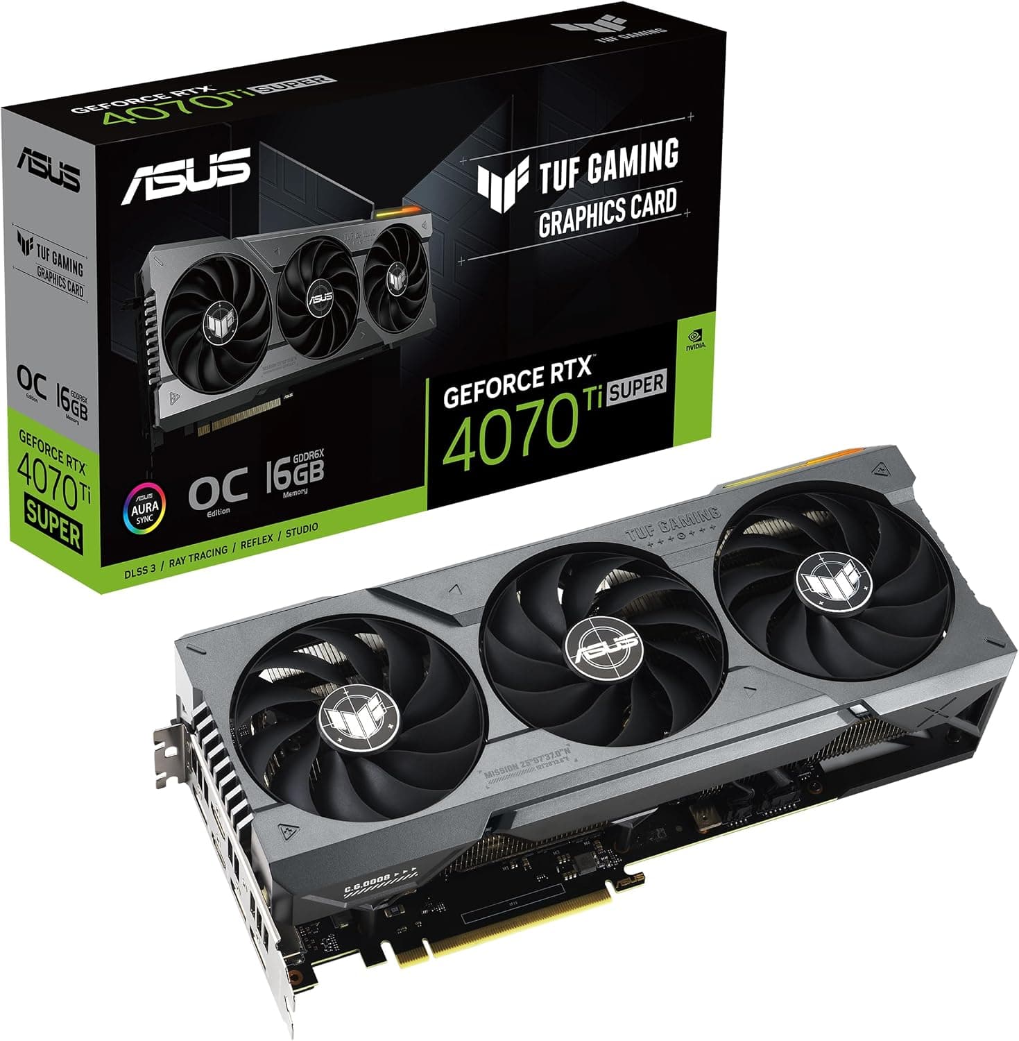 ASUS TUF Gaming NVIDIA GeForce RTX™ 4070 Ti Super OC Edition ゲーミンググラフィックスカード (PCIe 4.0)
