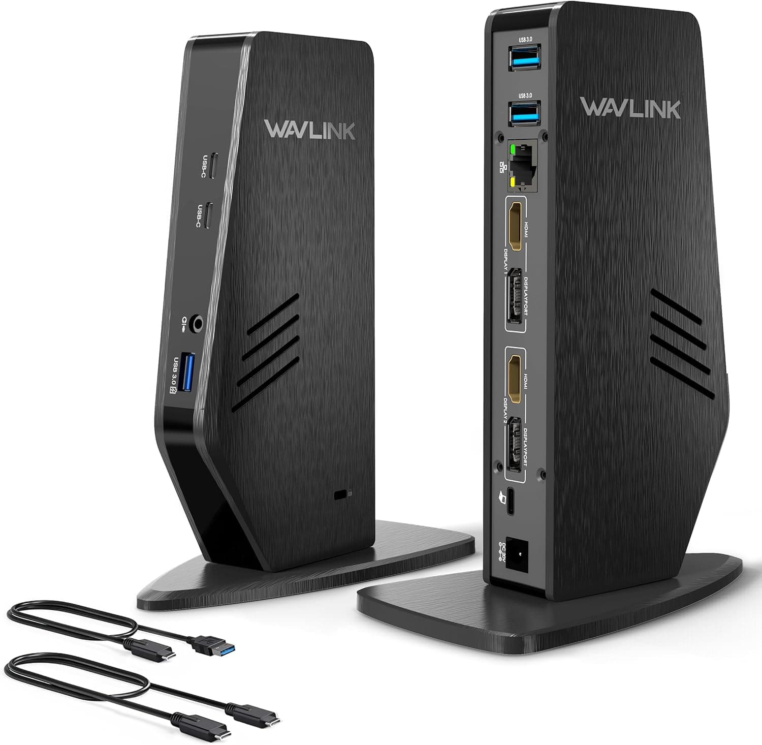 WAVLINK USB 3.0 & USB-C ユニバーサルノートパソコンドッキングステーション デュアルモニター WindowsとMac対応 5K